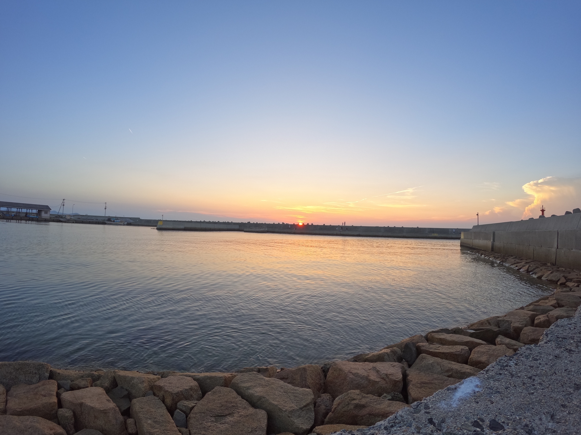 淡路島西海岸の夕日